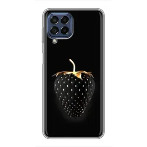 Чехол с изображением вкусной еды для Samsung Galaxy M53 (5G) (M536B) (Чёрная клубника)