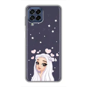 Чохол Стильні дівчата на Samsung Galaxy M53 (5G) (M536B) (Дівчина та серця)