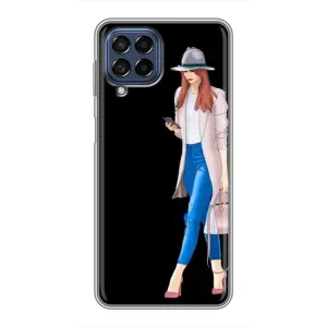 Чохол з картинкою Модні Дівчата Samsung Galaxy M53 (5G) (M536B) (Дівчина з телефоном)