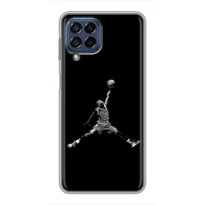 Силиконовый Чехол Nike Air Jordan на Самсунг Галакси М53 (5G) (Джордан)