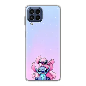 Чехол с рисунком Стич для Samsung Galaxy M53 (5G) (M536B) (Энджл и Стич)