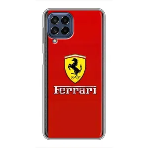 Силиконовый бампер с картинкой машины на Samsung Galaxy M53 (5G) (M536B) (Ferrari Logo)