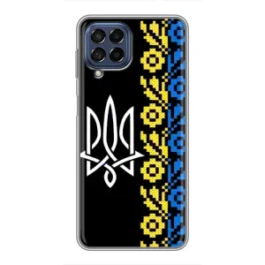 Силиконовый Чехол на Samsung Galaxy M53 (5G) (M536B) (Герб и вышыванка)