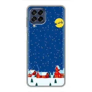 Силиконовый бампер на рождество для Samsung Galaxy M53 (5G) (M536B) (Город в снегу)