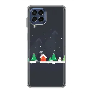 Силиконовый бампер на рождество для Samsung Galaxy M53 (5G) (M536B) (Город зимний)
