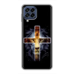 Чехлы для Самсунг Галакси М53 (5G) (Крест Иисуса) (Иисус Лев)