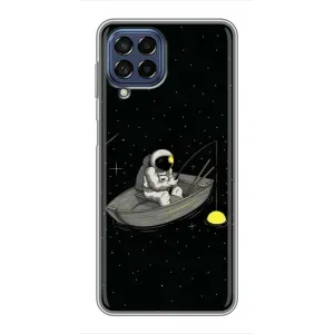Силиконовый Чехол с принтом "Космонавты" на Samsung Galaxy M53 (5G) (M536B) (Космонавт на рыбалке)