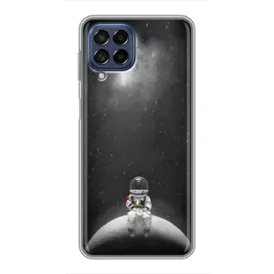 Силиконовый Чехол с принтом "Космонавты" на Samsung Galaxy M53 (5G) (M536B) (Космонавт романтик)