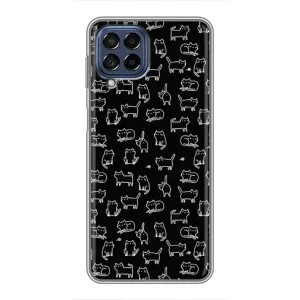 Чехол на тематику: Коты для Samsung Galaxy M53 (5G) (M536B) (Котики на черном)