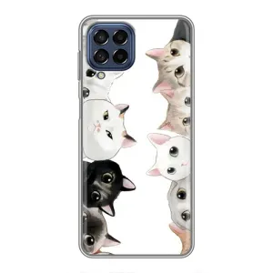 Силиконовый чехол с котиком для Samsung Galaxy M53 (5G) (M536B) (Коты)