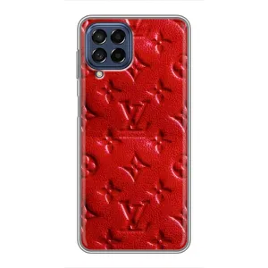 Текстурный Чехол Louis Vuitton для Самсунг Галакси М53 (5G) (Красный ЛВ)