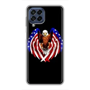 Чехол Флаг USA для Samsung Galaxy M53 (5G) (M536B) (Крылья США)