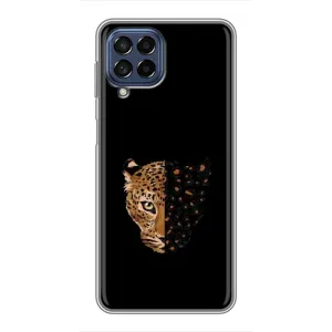 Чехол с леопардовым принтом на Samsung Galaxy M53 (5G) (M536B) (Леопард на черном)