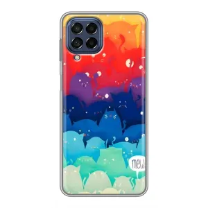 Силиконовый чехол с котиком для Samsung Galaxy M53 (5G) (M536B) (Mew)