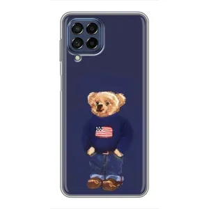 Чехлы Мишка Тедди для Самсунг Галакси М53 (5G) (Мишка USA)