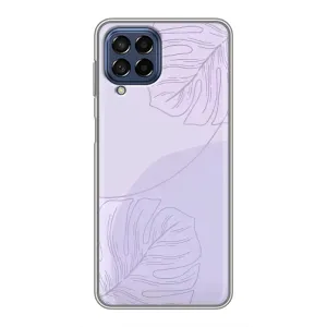 Чехол цветочный дизайн для Samsung Galaxy M53 (5G) (M536B) (Монстера фиолетовая)