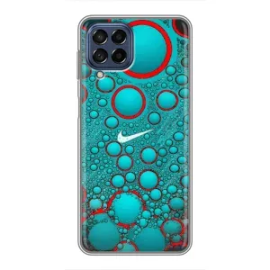 Силиконовый Чехол на Samsung Galaxy M53 (5G) (M536B) с картинкой Nike (Найк зеленый)