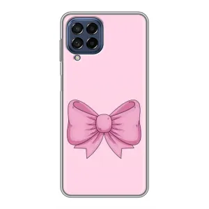 Чехол банты для Samsung Galaxy M53 (5G) (M536B) (Розовый бантик)