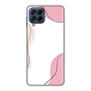 Чехол цветочный дизайн для Samsung Galaxy M53 (5G) (M536B) (Розовый фон)