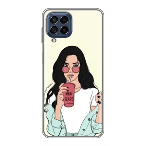 Силіконовый Чохол на Samsung Galaxy M53 (5G) (M536B) з картинкой Модных девушек (З напоєм)