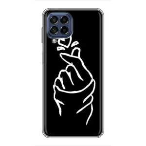 Чехлы (Знак сердечка) на Samsung Galaxy M53 (5G) (M536B) (Сердце на черном)