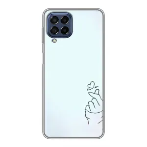 Чехлы (Знак сердечка) на Samsung Galaxy M53 (5G) (M536B) (Сердце на голубом)