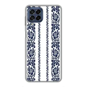 Силиконовый Чехол на Samsung Galaxy M53 (5G) (M536B) с картинкой Вышиванки (Синяя вышиванка)
