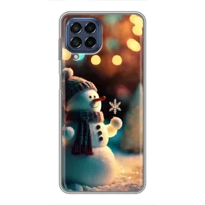Чехлы на Новый Год Samsung Galaxy M53 (5G) (M536B) (Снеговик праздничный)