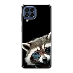 Силиконовый Чехол с Енотами на Samsung Galaxy M53 (5G) (M536B) (Стильный Енот)