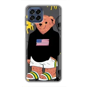 Чехлы Мишка Тедди для Самсунг Галакси М53 (5G) (Teddy USA)
