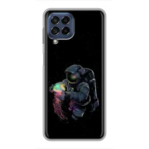 Силиконовый Чехол с принтом "Космонавты" на Samsung Galaxy M53 (5G) (M536B) (В руках земля)