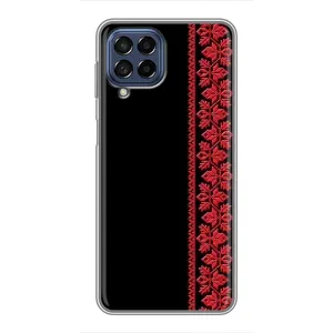 Силиконовый Чехол на Samsung Galaxy M53 (5G) (M536B) с картинкой Вышиванки (Вышиванка на черном)