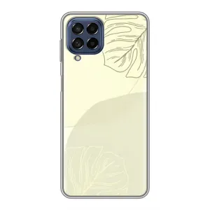 Чехол цветочный дизайн для Samsung Galaxy M53 (5G) (M536B) (Зелёный фон)