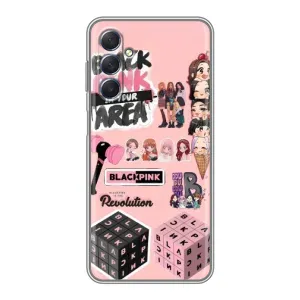 Чехлы с картинкой для Sansung Galaxy M54 (5G) (BLACK PINK коллаж)