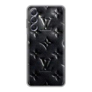 Текстурный Чехол Louis Vuitton для Самсунг М54 (Черный ЛВ)