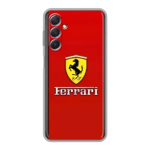 Силиконовый бампер с картинкой машины на Sansung Galaxy M54 (5G) (Ferrari Logo)