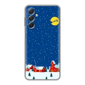 Силиконовый бампер на рождество для Sansung Galaxy M54 (5G) (Город в снегу)