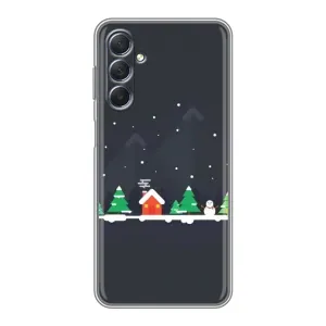 Силиконовый бампер на рождество для Sansung Galaxy M54 (5G) (Город зимний)