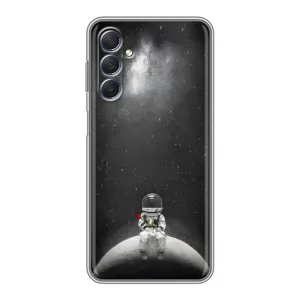 Силиконовый Чехол с принтом "Космонавты" на Sansung Galaxy M54 (5G) (Космонавт романтик)