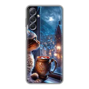 Чехлы на Новый Год Sansung Galaxy M54 (5G) (Кот новогодний)