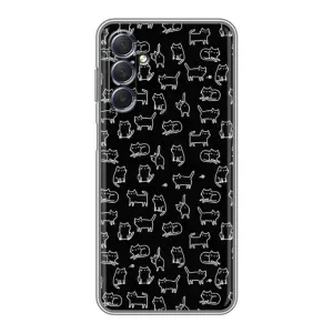 Чехол на тематику: Коты для Samsung Galaxy M54 (5G) (Котики на черном)