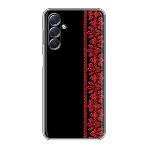 Силиконовый Чехол на Sansung Galaxy M54 (5G) (Красная Вышиванка)