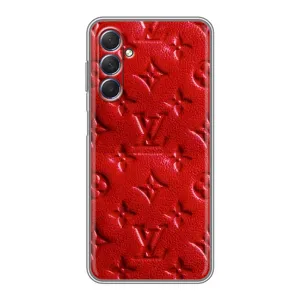 Текстурный Чехол Louis Vuitton для Самсунг М54 (Красный ЛВ)