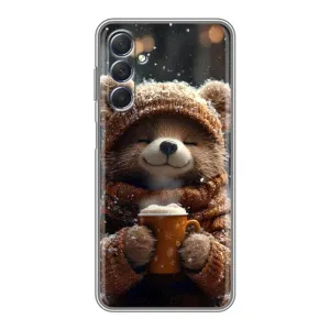 Печатный чехол «Зверята с кофе» для Sansung Galaxy M54 (5G) (Медвежонок с кофе)