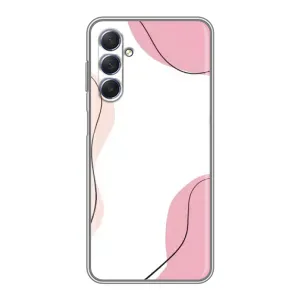 Чехол цветочный дизайн для Sansung Galaxy M54 (5G) (Розовый фон)