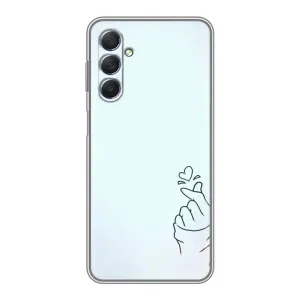 Чехлы (Знак сердечка) на Sansung Galaxy M54 (5G) (Сердце на голубом)