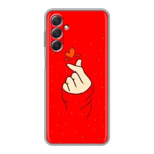Чехлы (Знак сердечка) на Sansung Galaxy M54 (5G) (Сердце на красном)