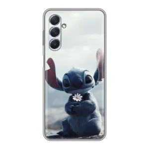 Чехол с рисунком Стич для Samsung Galaxy M54 (5G) (Стич с цветочком)