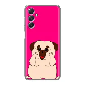 Чехол (ТПУ) Милые собачки для Sansung Galaxy M54 (5G) (Веселый Мопсик)