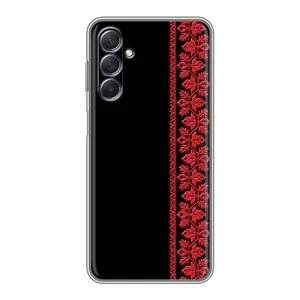 Силиконовый Чехол на Sansung Galaxy M54 (5G) с картинкой Вышиванки (Вышиванка на черном)